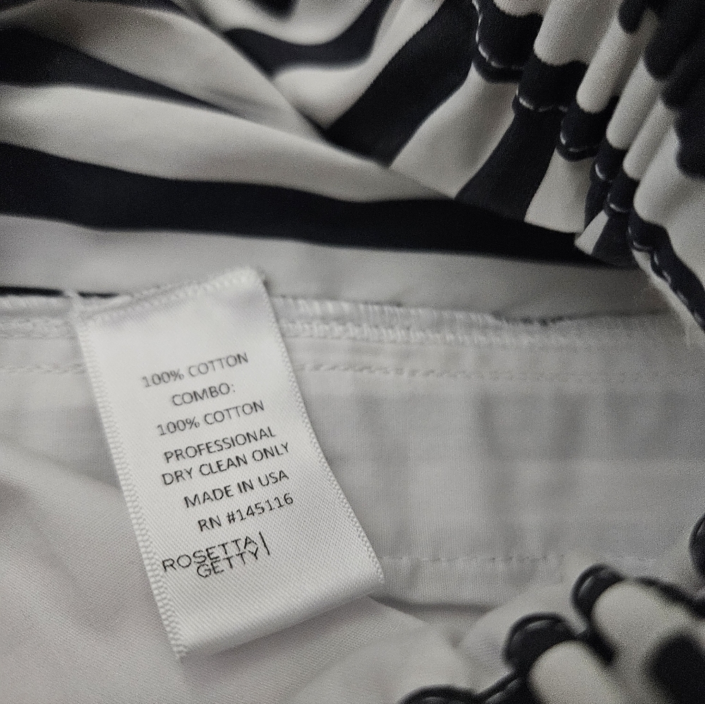 Rosetta Getty Striped Wide Legged Black and White Culottes Size 4 - Picture 8 of 8